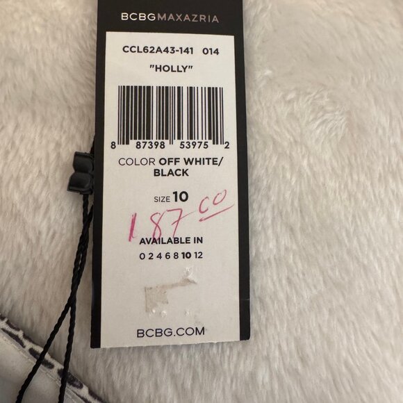 BCBG Maxazria NWT Black and Off White Sleeveless Holly Dress Size 10 - Picture 13 of 16